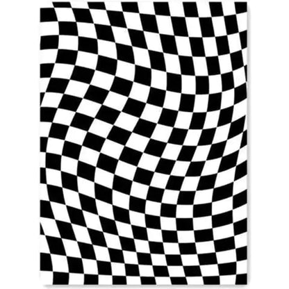 Wool Fleece Checkerboard Rugs