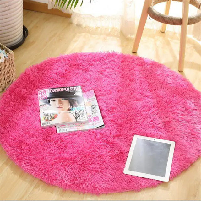 2025 New Warm Thick Round Rug Carpets